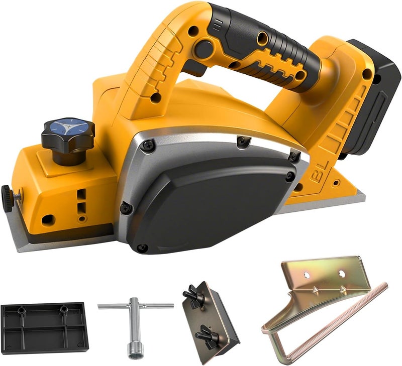 dcvbny Cordless Hand Planer for DEWALT 20V Battery (Tool Only), 3-1/4" 15,000 RPM Brushless Wood Planer,Portable Electric Power Tool for Woodworking, Carpentry & DIY Projects - Image 1